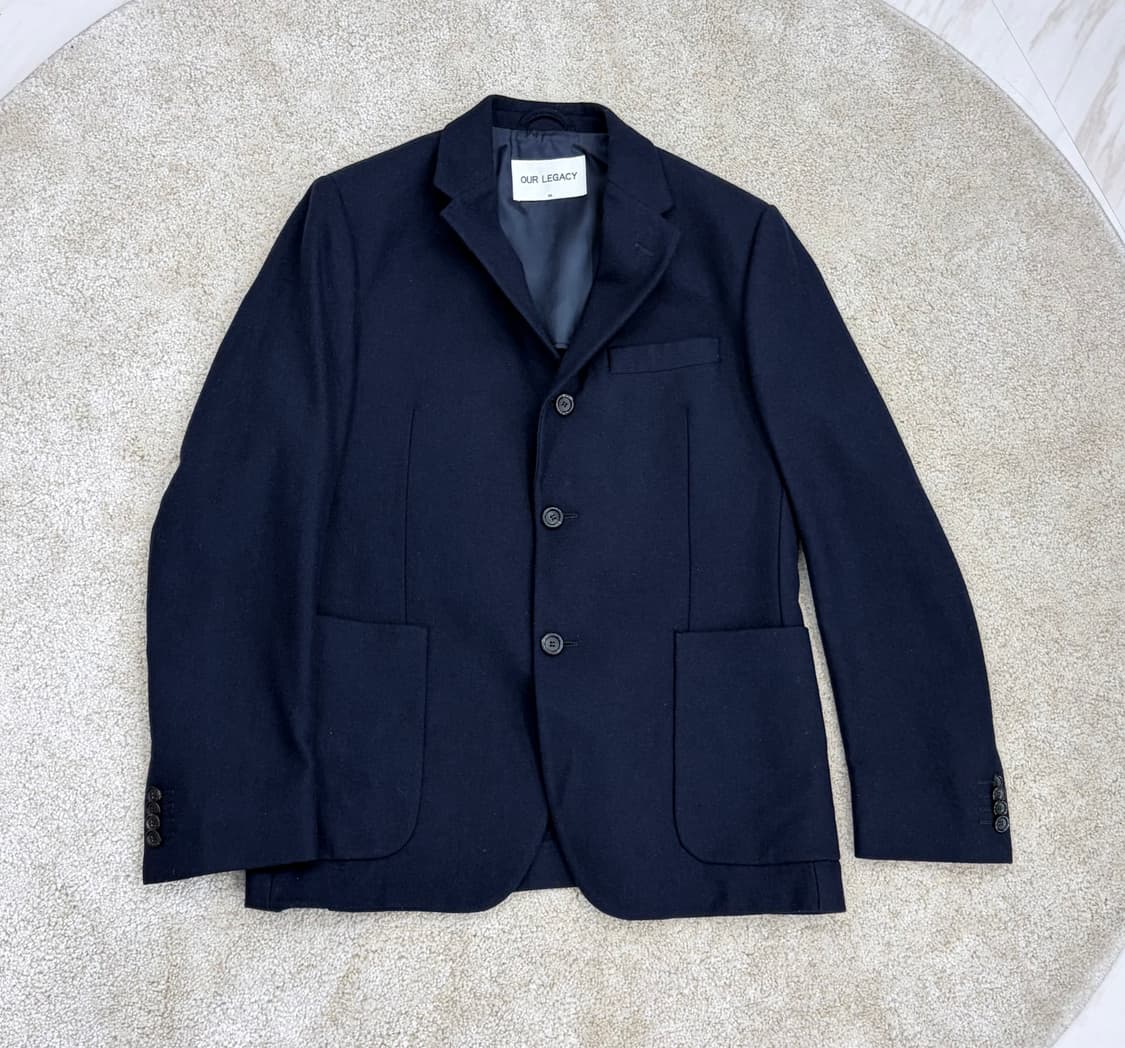 아워레가시 트위드 자켓  / 네이비 소프트 캔버스 블레이져 48 상품이미지2