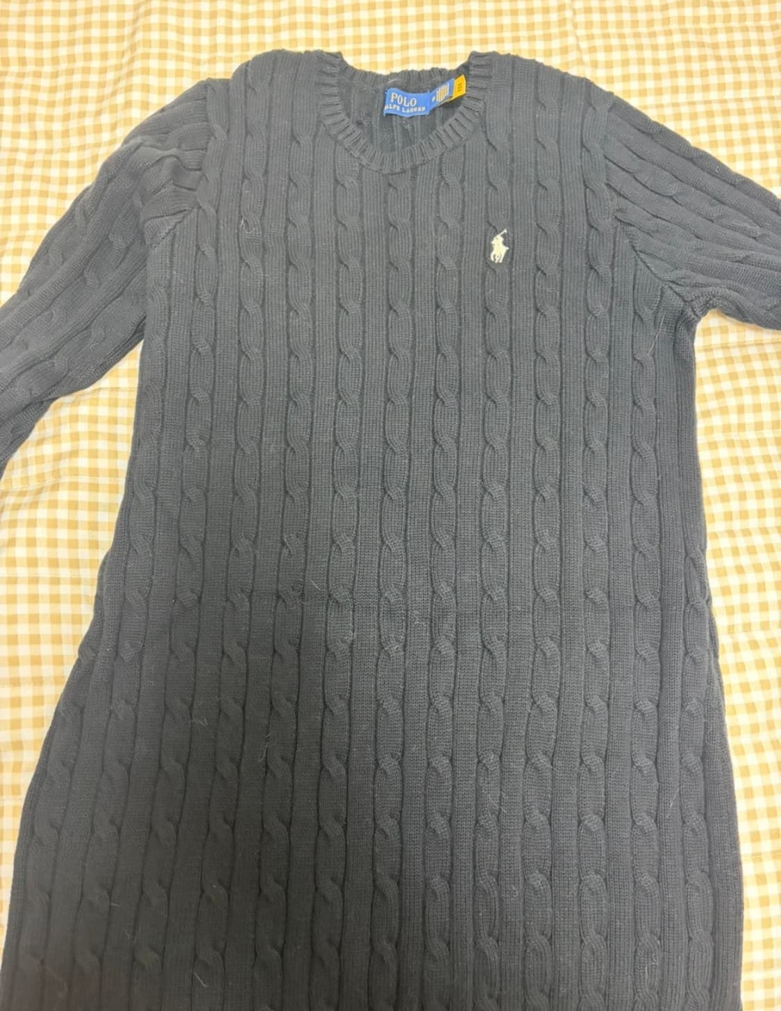 폴로 랄프로렌 블랙 케이블 니트 원피스 m 새상품 상품이미지2