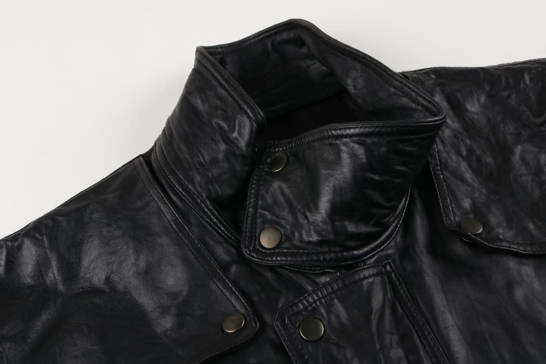 [M] 90s 빈티지 재팬 양가죽 오버핏 블루종 자켓 상품이미지5