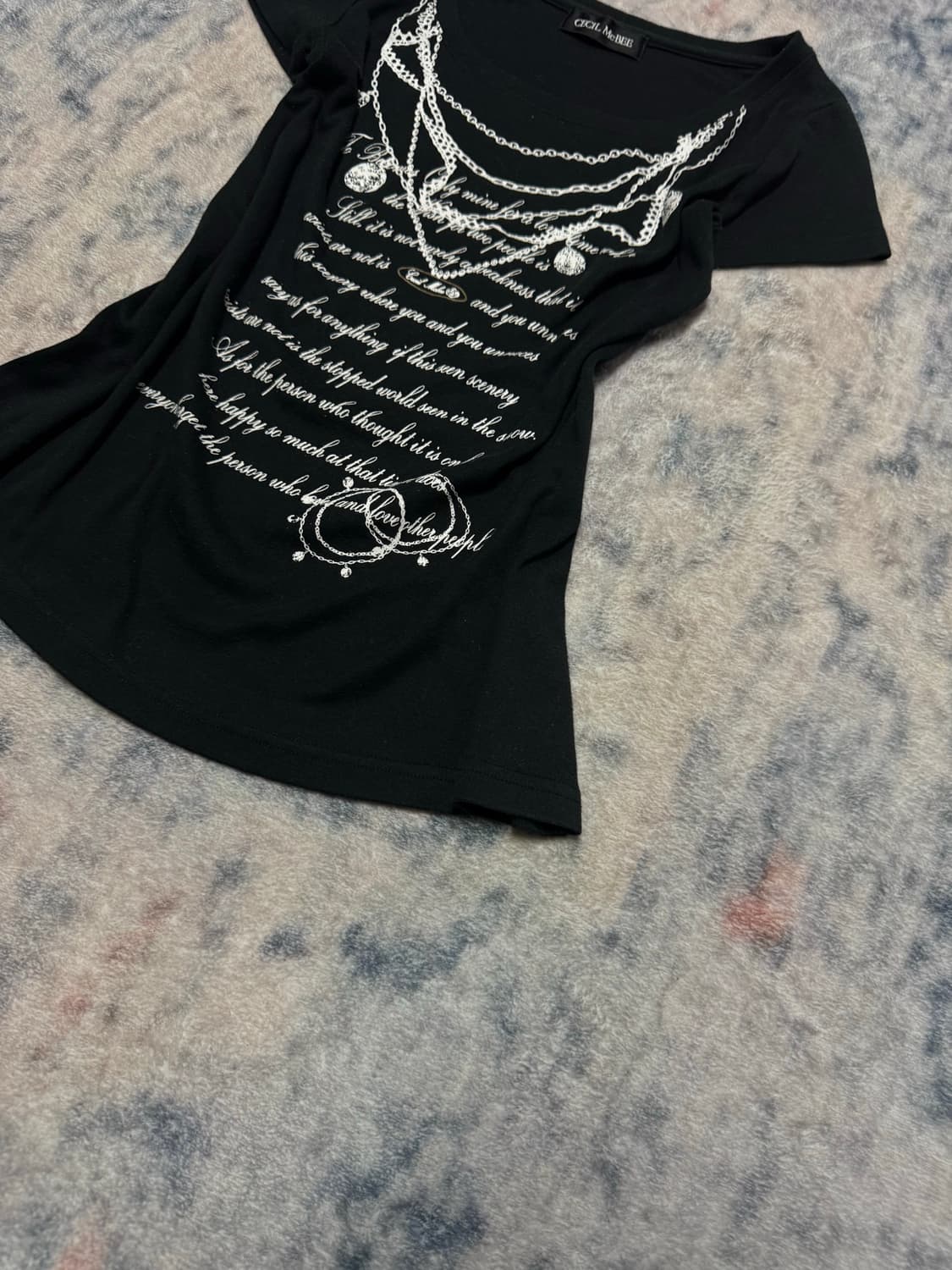 Cecil mcbee necklace printing top 상품이미지6