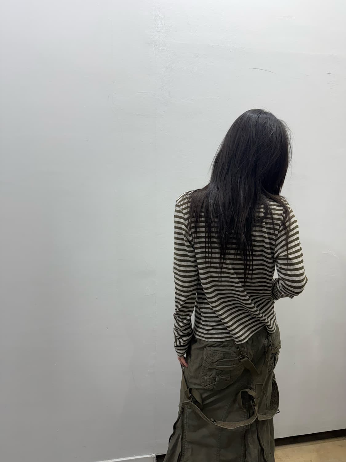 요지 야마모토 y’s 스트라이프 버튼 디테일 롱 슬리브 상품이미지8