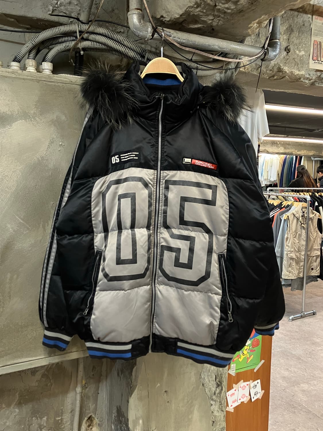 후부 레이싱 덕다운 패딩 블랙 XL #csz2126 상품이미지1