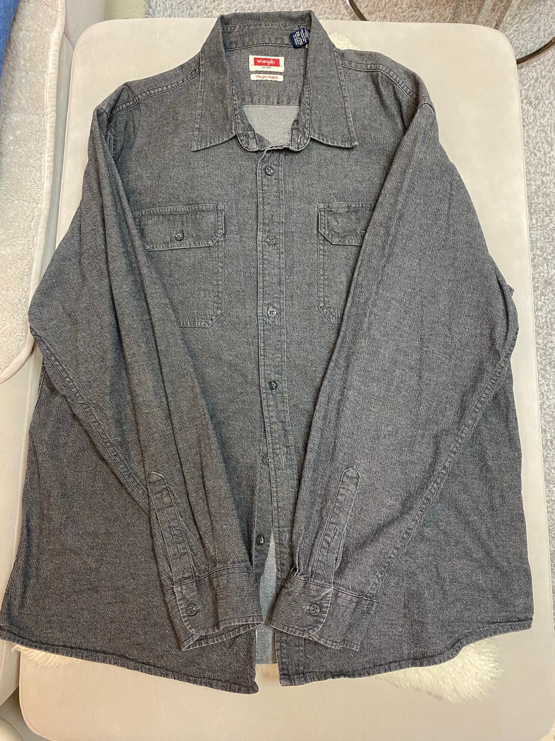 랭글러 wrangler 데님 셔츠 웨스턴 샴브레이 셔츠 2xl 105 상품이미지1