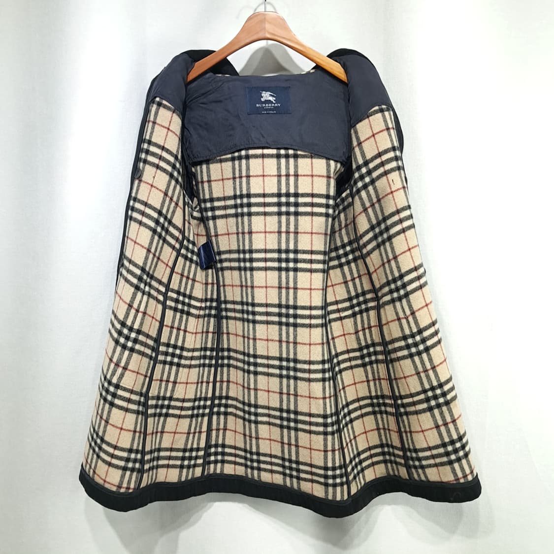 CL287 XL 버버리 00s 영국판 울 토글 블랙 코트 상품이미지3