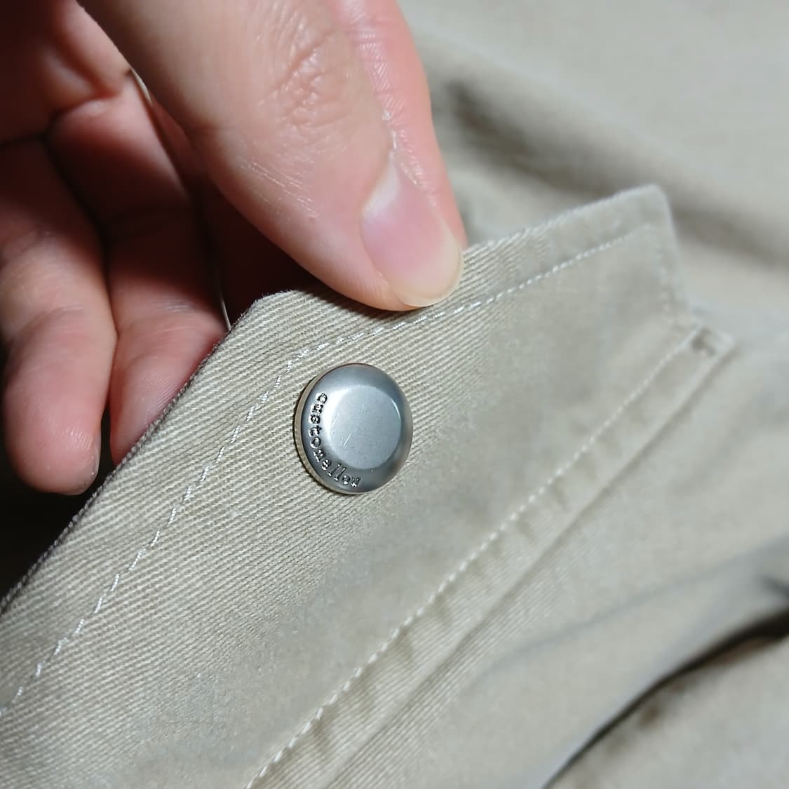 커스텀멜로우 SAD SMILE 새드스마일 오버핏 면자켓 XL 105 상품이미지10