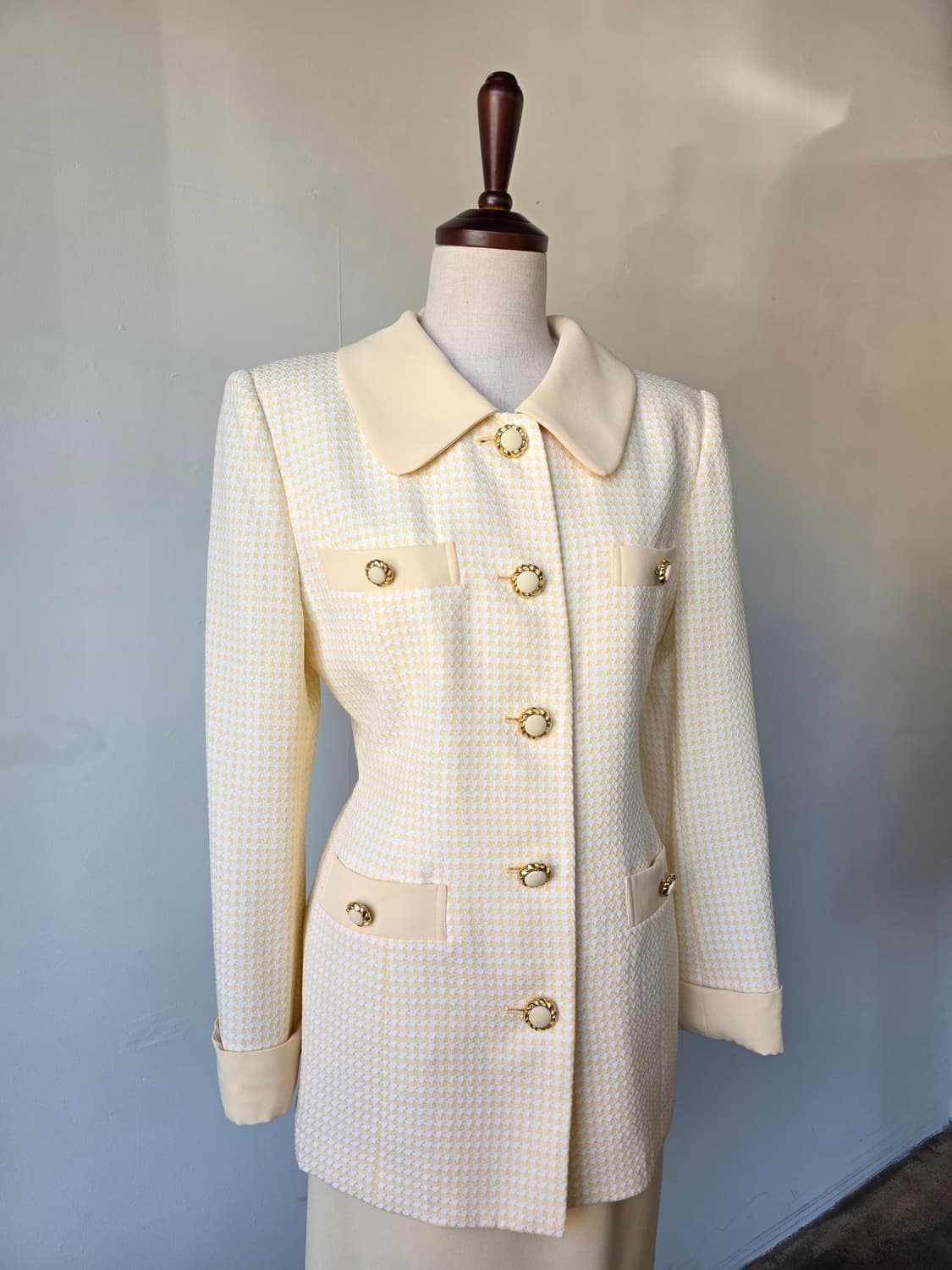 버터옐로우 하운드투스 자켓 셋업 상품이미지3