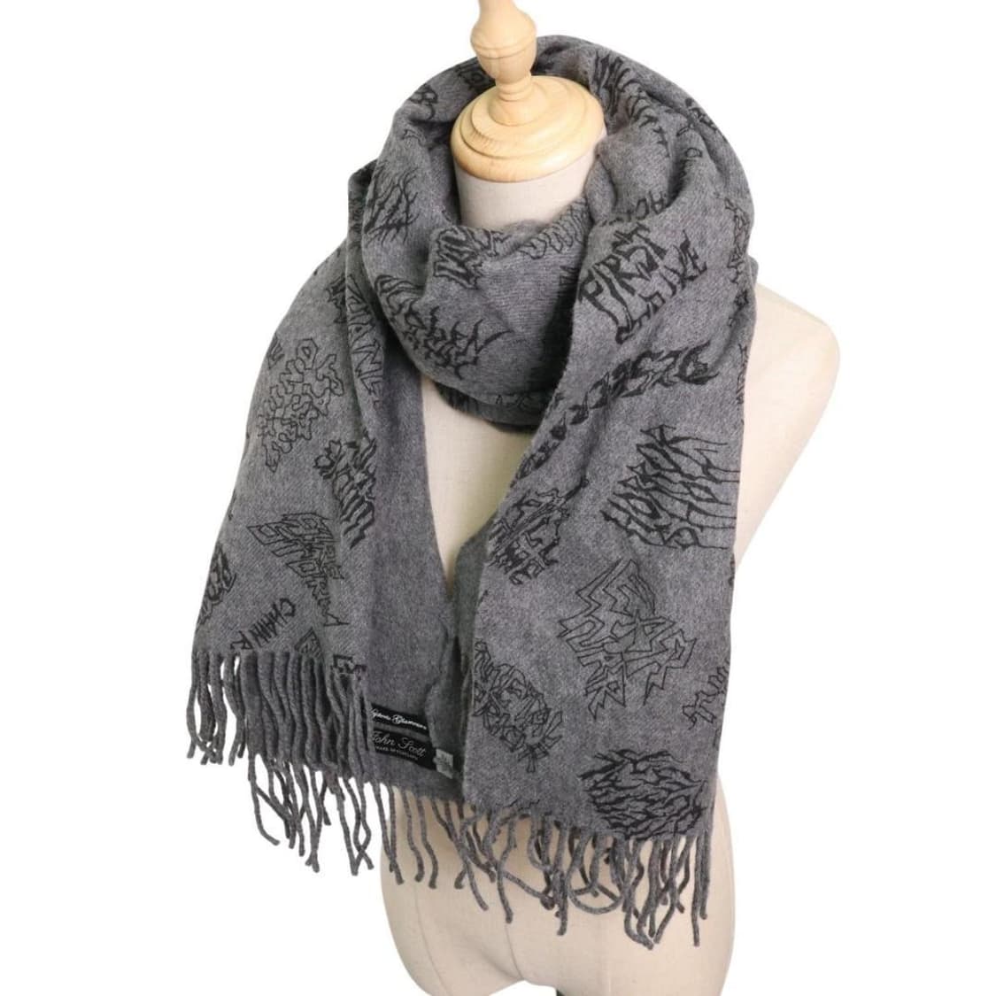 히스테릭 글래머 존 스콧 스코틀랜드 퓨어 울 목도리 머플러 스툴 상품이미지1