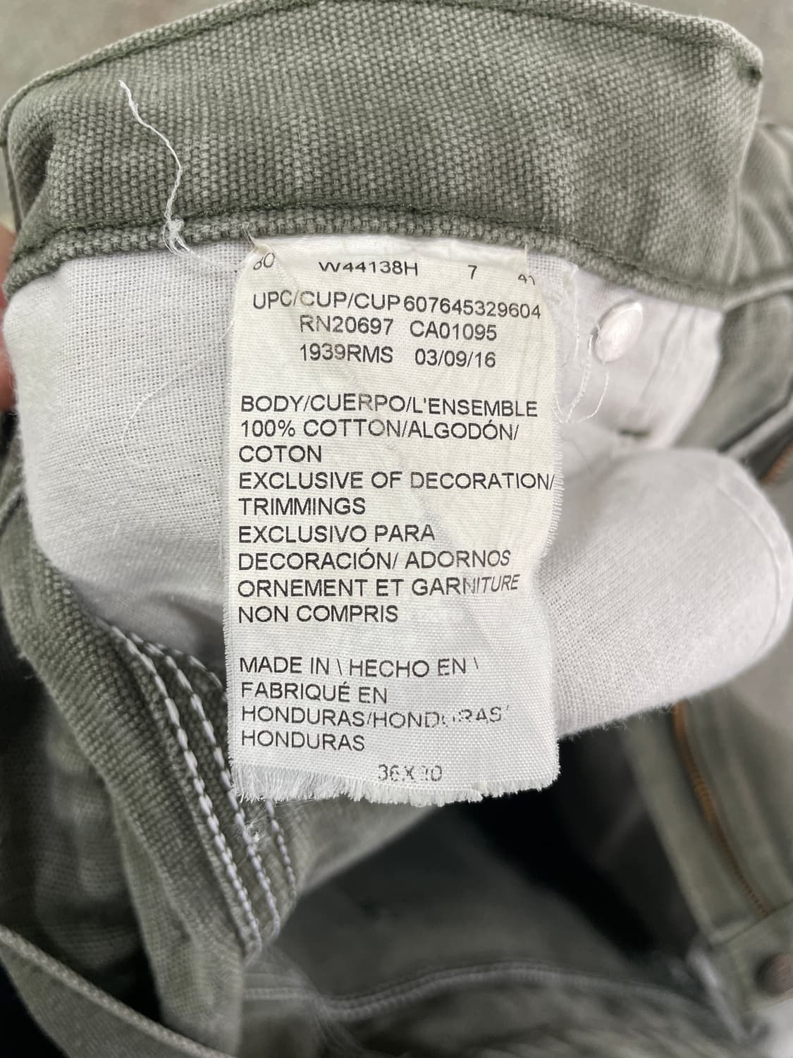 디키즈 1939 카펜터 팬츠 모스그린 상품이미지6