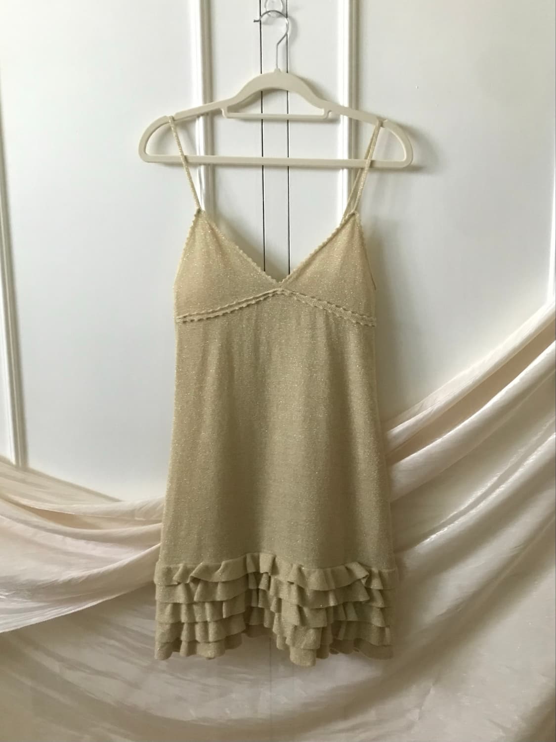 Champagne sleveless dress 상품이미지5