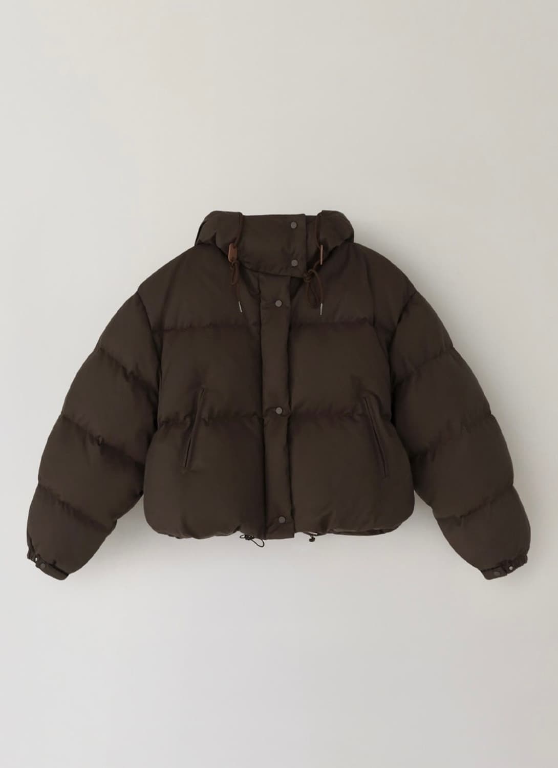 낫띵리튼 페블 크롭 푸퍼 초코 상품이미지1