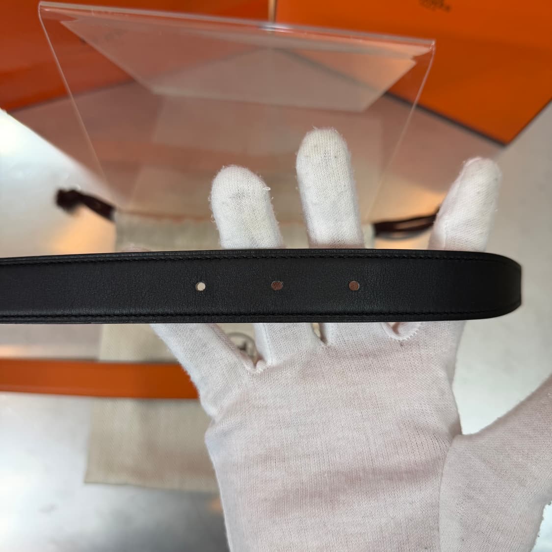 [리오브] 에르메스 콘스탄스 금장 미니 리버서블 투 톤 레더 벨트 상품이미지3