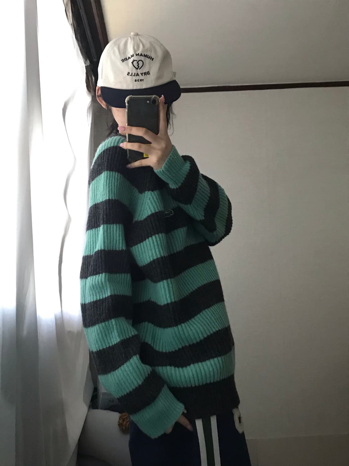 라코스테 그레이 민트 스트라이프 니트 상품이미지4