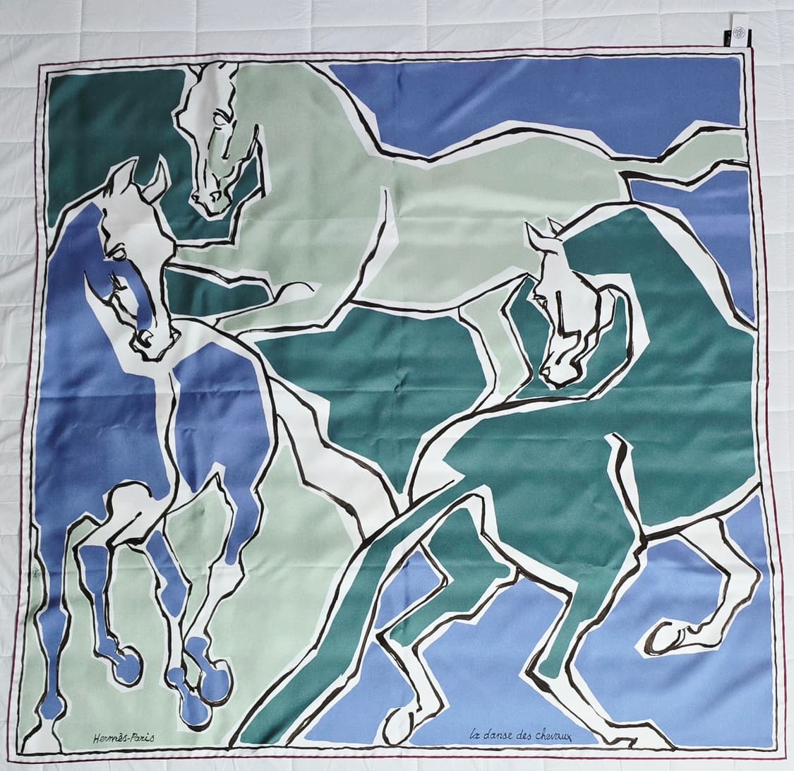 Hermes 에르메스 양면 까레 90 말들의 춤 새제품 상품이미지6