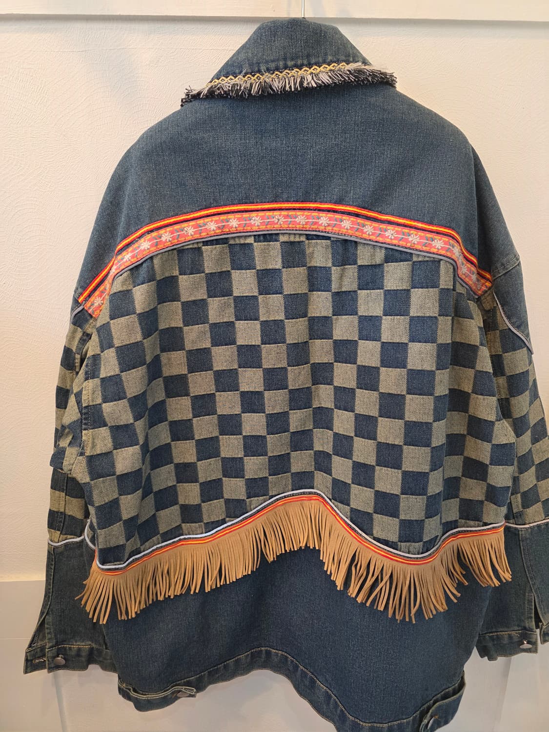 빈티지 데님 청자켓 프린지 디테일 상품이미지5