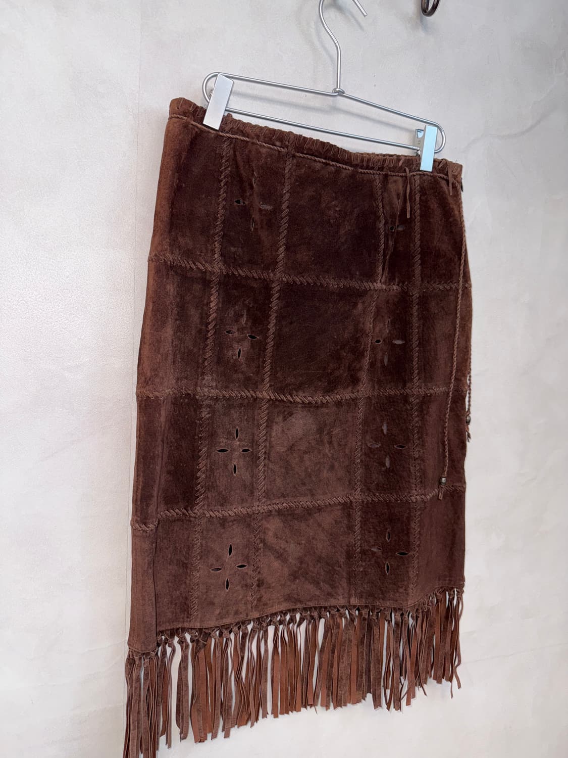Dark brown bohemian punching fringe 셋업 상품이미지9