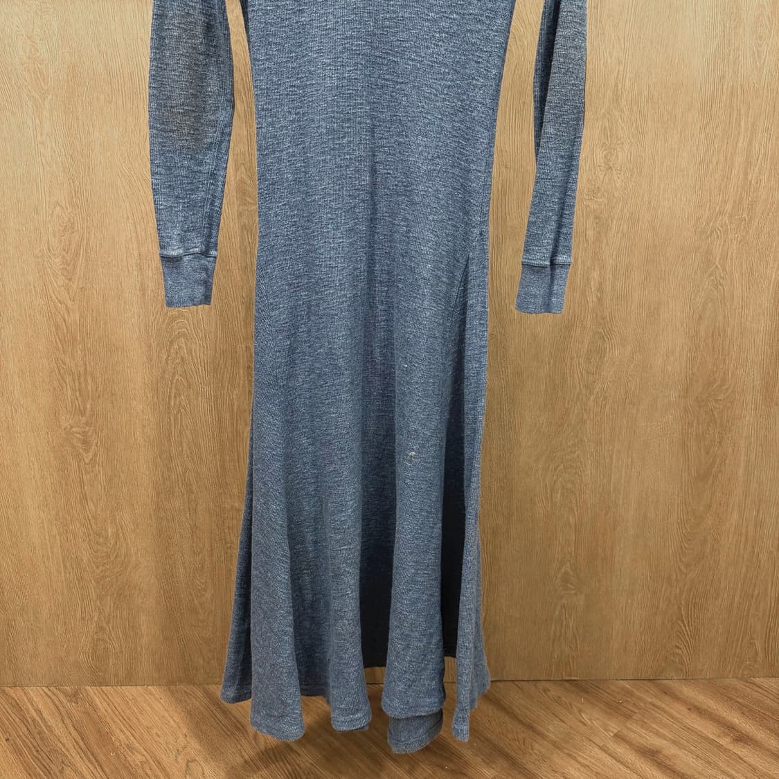 폴로 랄프 로렌 니트 롱 원피스 헨리넥 엘보 패치 슬림핏 라이트 블루 상품이미지5