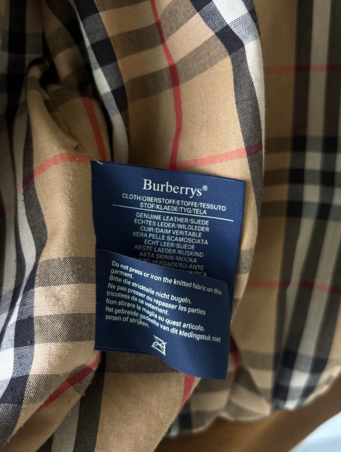 버버리 90‘s 스웨이드 하이넥 블루종 상품이미지10