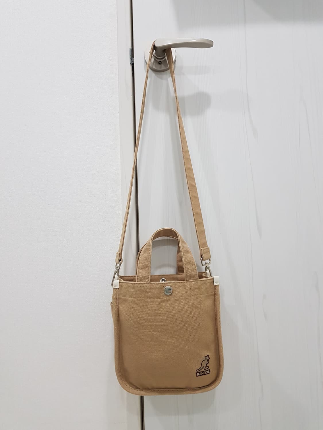 캉골 캔버스 미니 크로스 토트백 베이지 상품이미지5