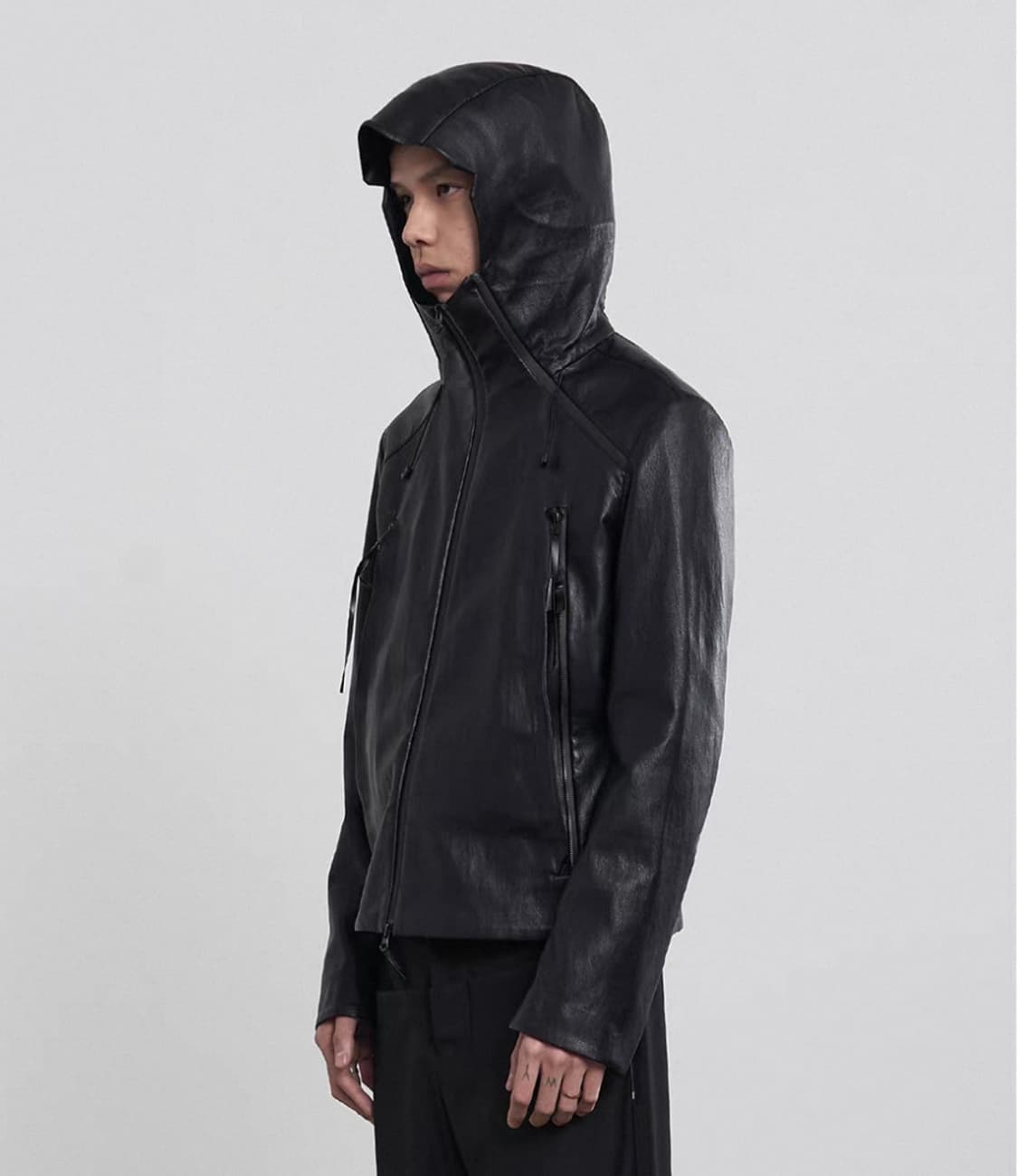 Bevan up 레더 후드자켓 상품이미지5