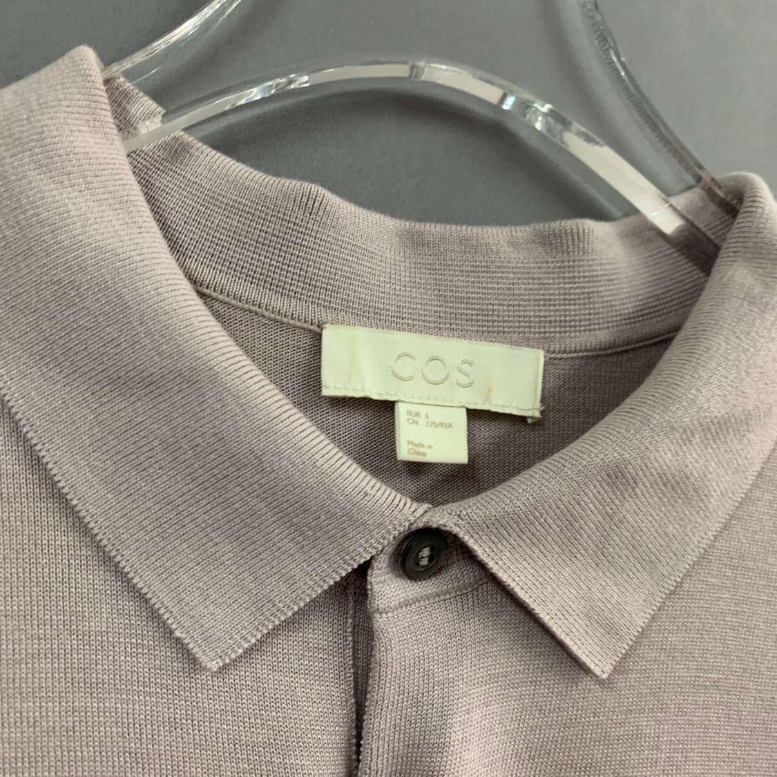 S COS 코스 실크 혼방 니트 PK 반팔 카라티 상품이미지4