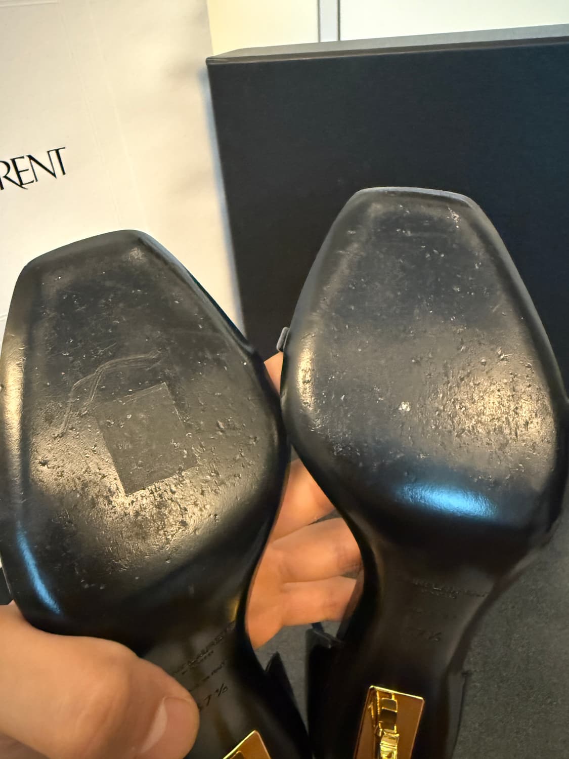 생로랑 오피움 샌들 힐 블랙 245 상품이미지4