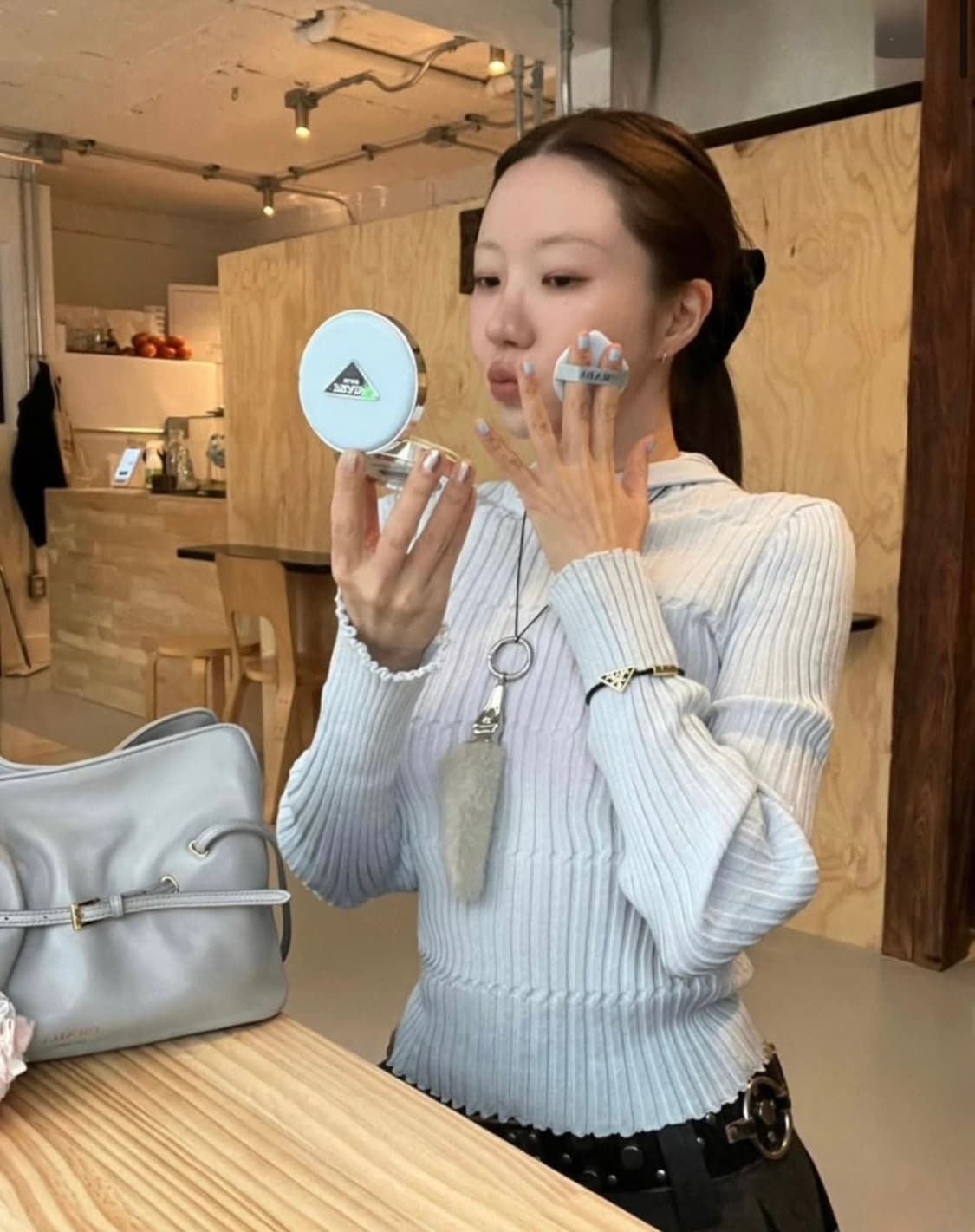 [앙개]Crafted Rib Hooded Pullover Sky Blue 상품이미지2