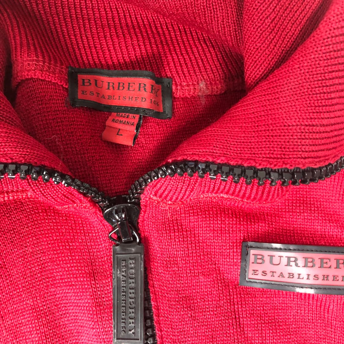 버버리 빈티지 워시드 니트집업 상품이미지6