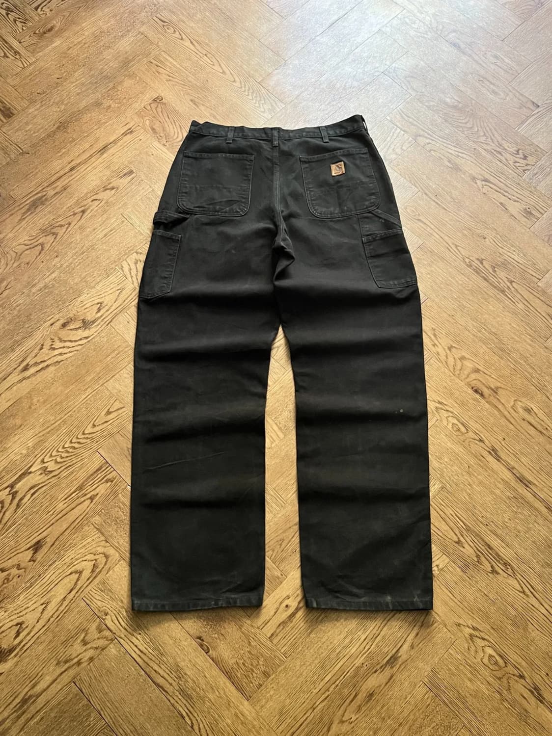 [34]칼하트 USA 덩가리핏 빈티지 워싱 블랙 카펜터 워크 펜츠 상품이미지1