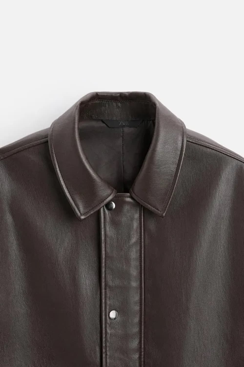 자라 페이크 레더 브라운 자켓 상품이미지4