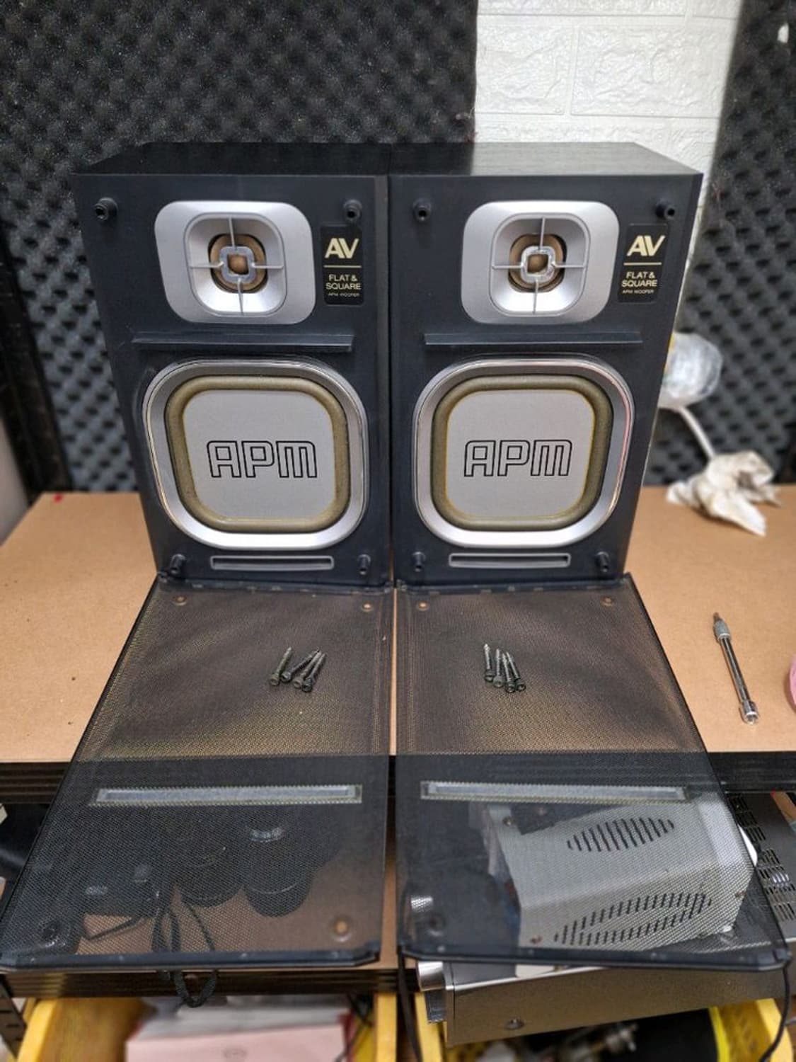 소니 APM-V505AV 평면형 빈티지 스피커 1조 레트로 오디오 앤틱  상품이미지1