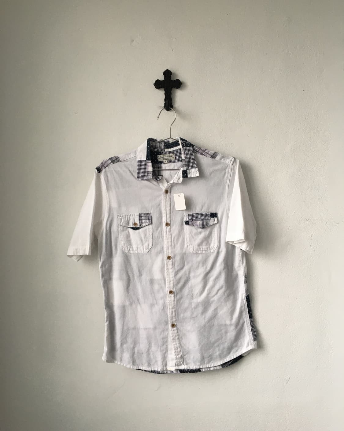 Back patch work point shirt 상품이미지2