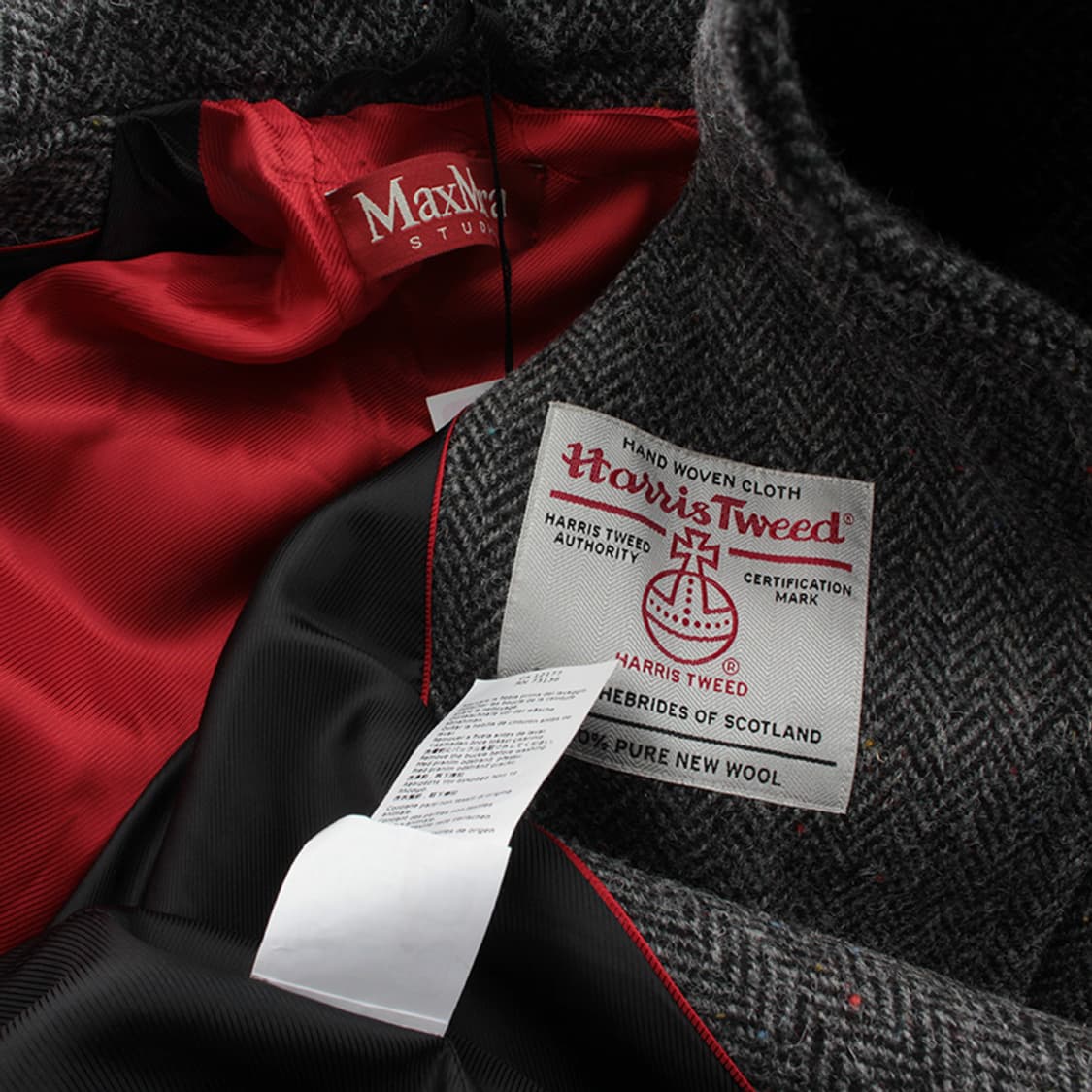 막스마라 스튜디오 멜란지블랙 체크 코트 55, 66 상품이미지3