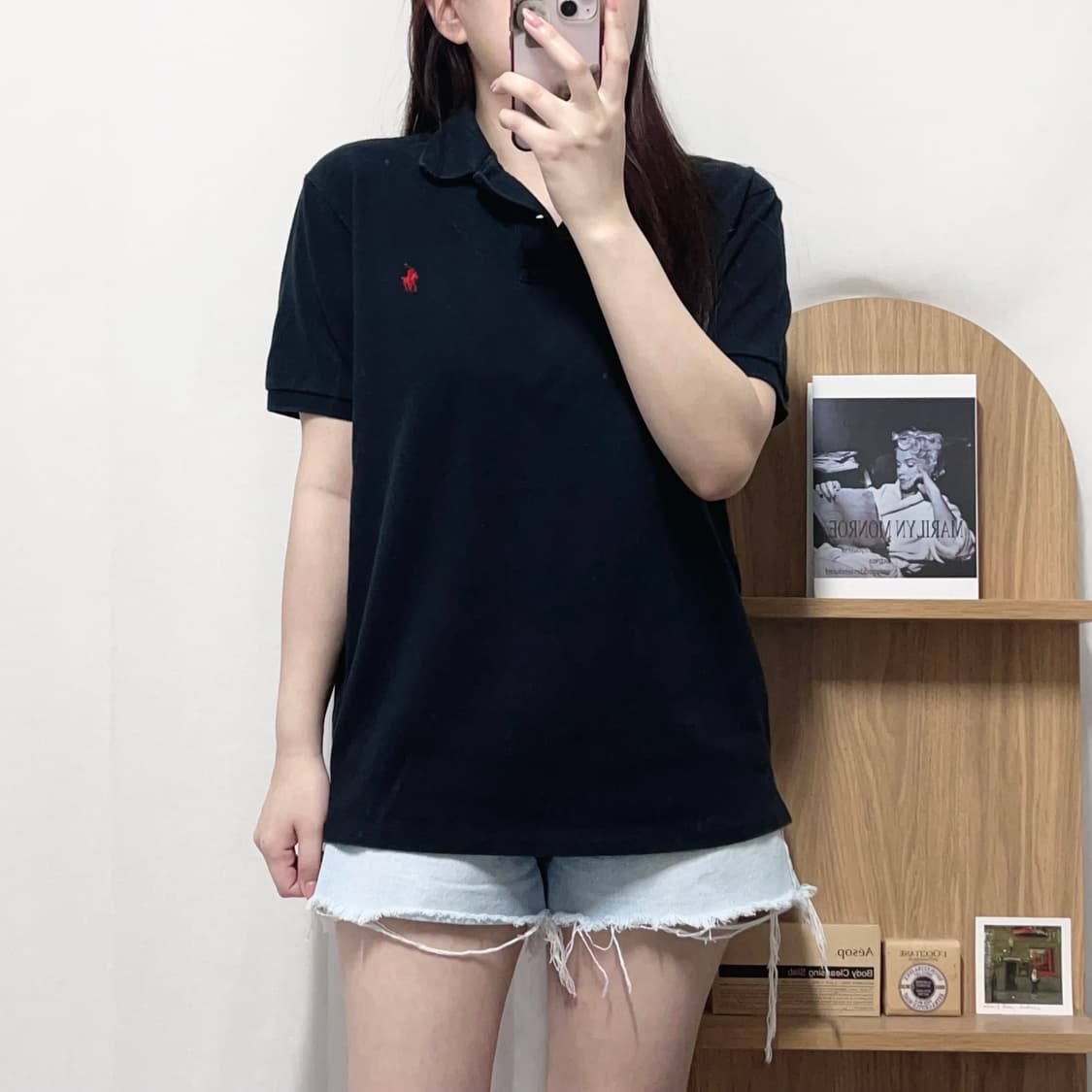 [정품] 폴로 블랙 / 레드포니 반팔카라티 [ M ] 상품이미지2