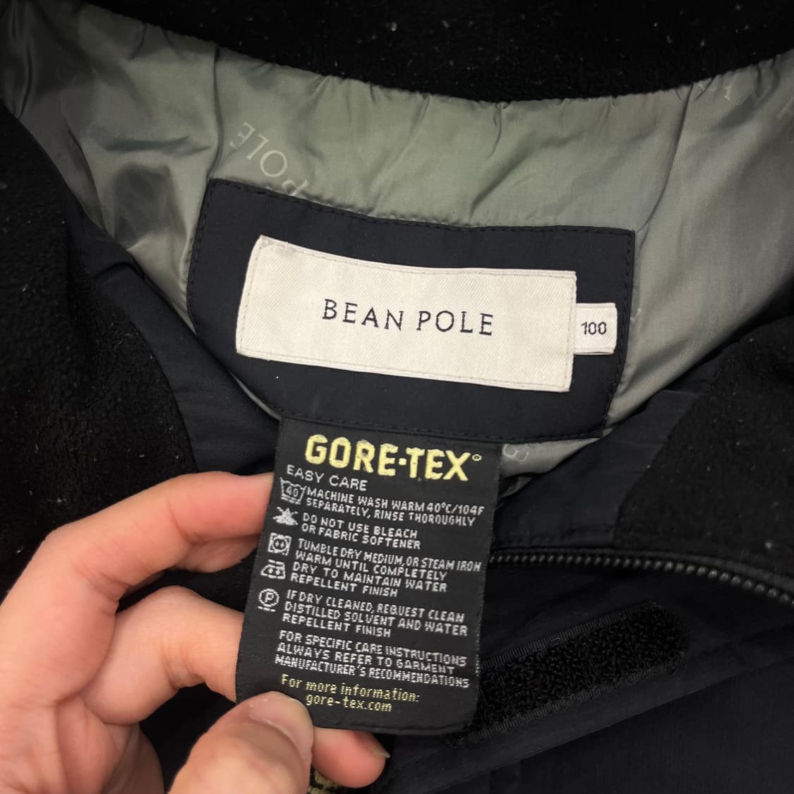 100 빈폴 블랙 고어텍스 후드 자켓 상품이미지8