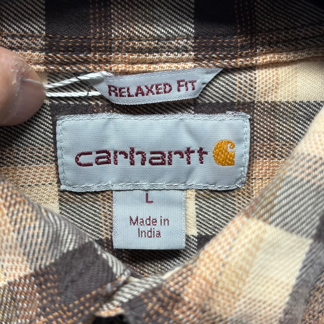 칼하트 스몰로고 체크셔츠  상품이미지4