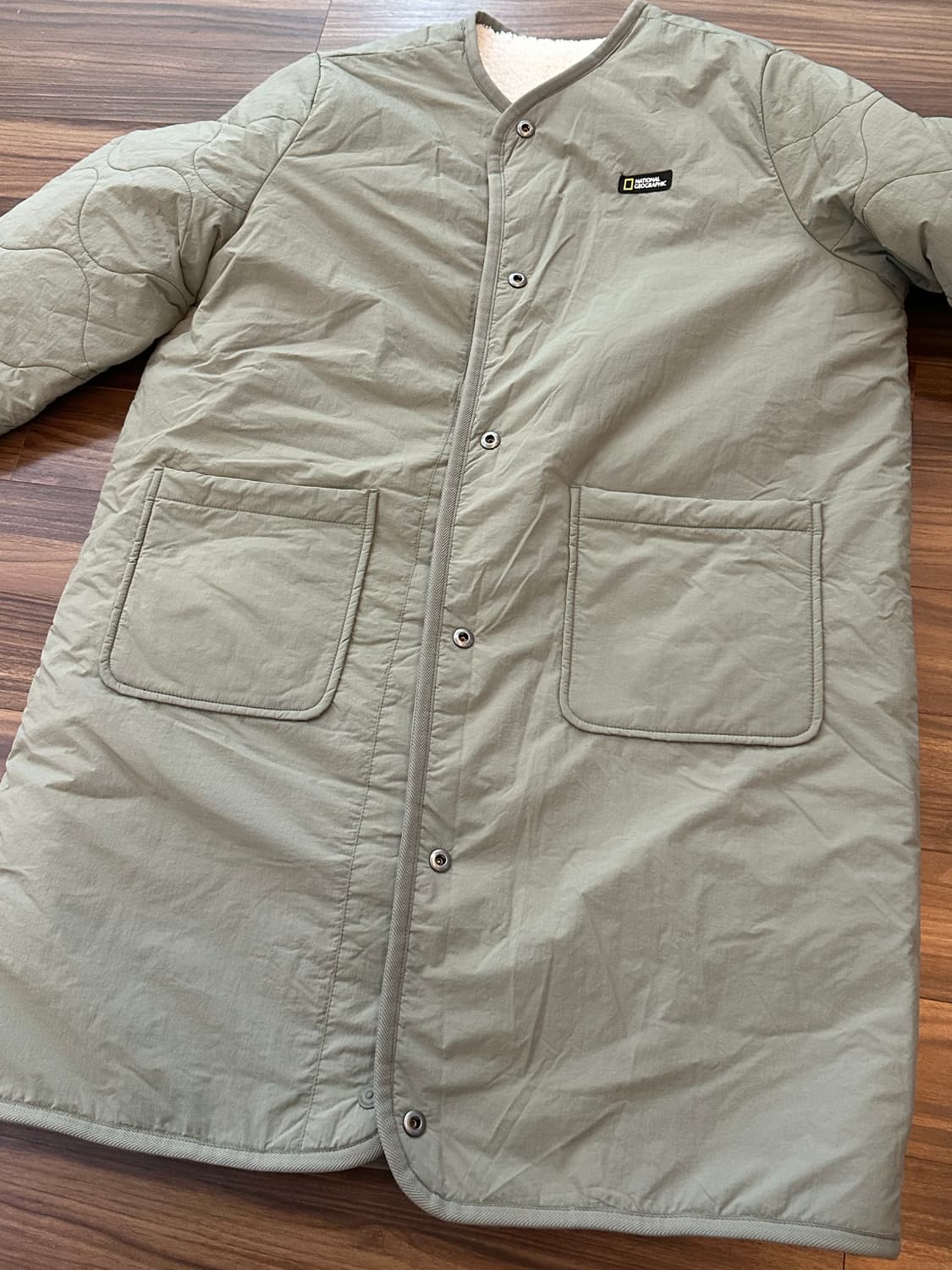 내셔널지오그래픽 양털 롱 리버시블 코트 L 상품이미지5