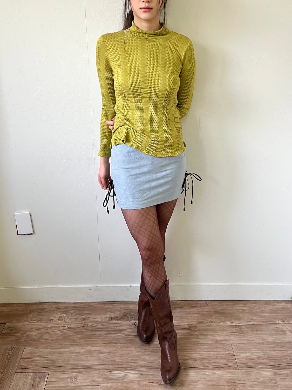 Andy 벨벳 로브 스커트 상품이미지7