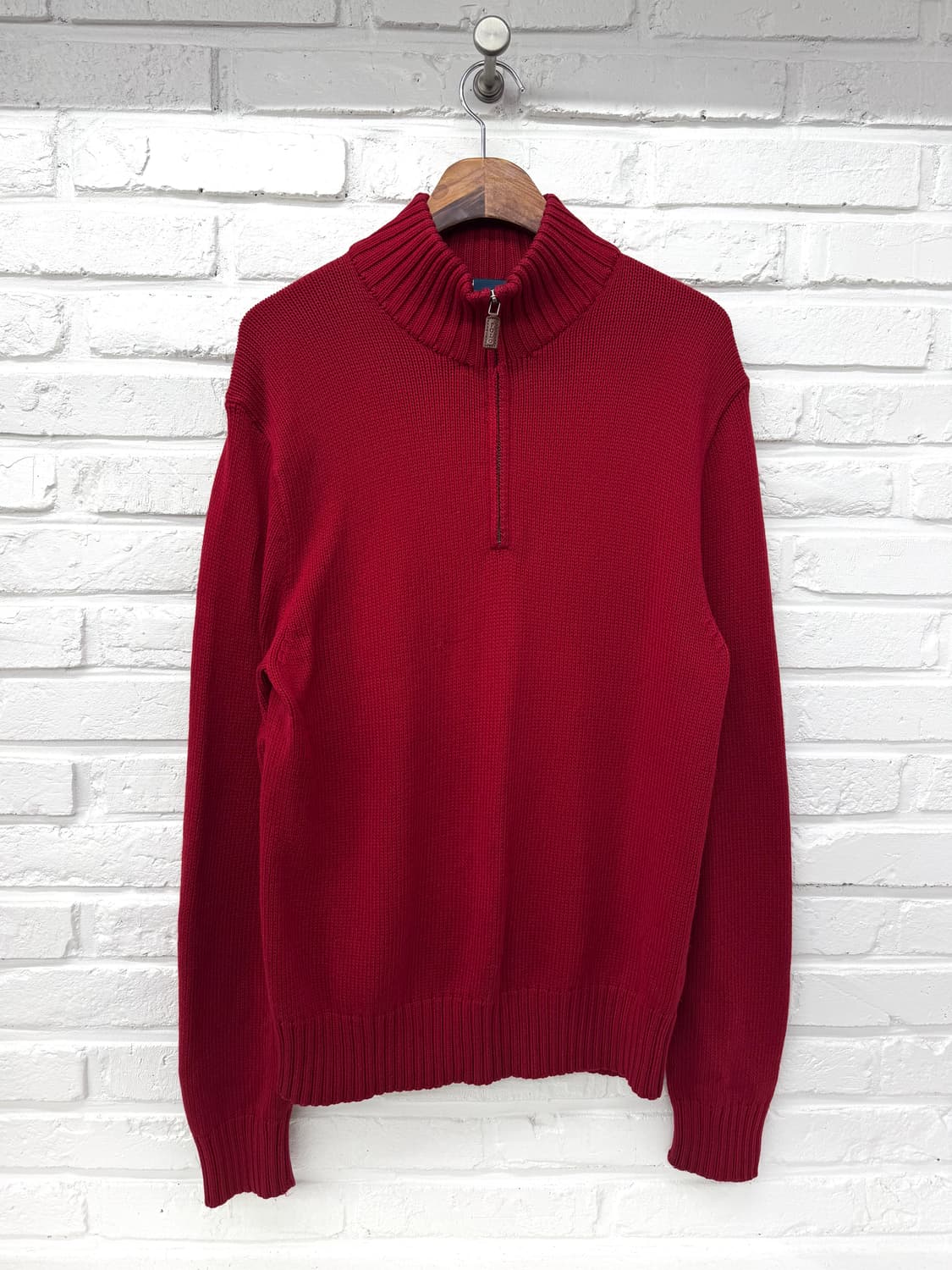 폴로 레드 반집업 니트 상품이미지3