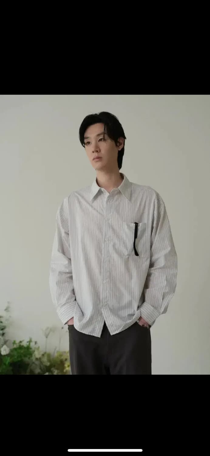 웨이비니스 오리가미 셔츠 그레이 상품이미지1