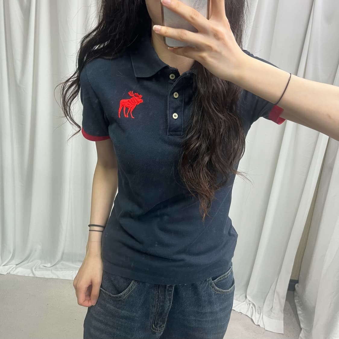Abercrombie navy collar T-shirts 상품이미지3