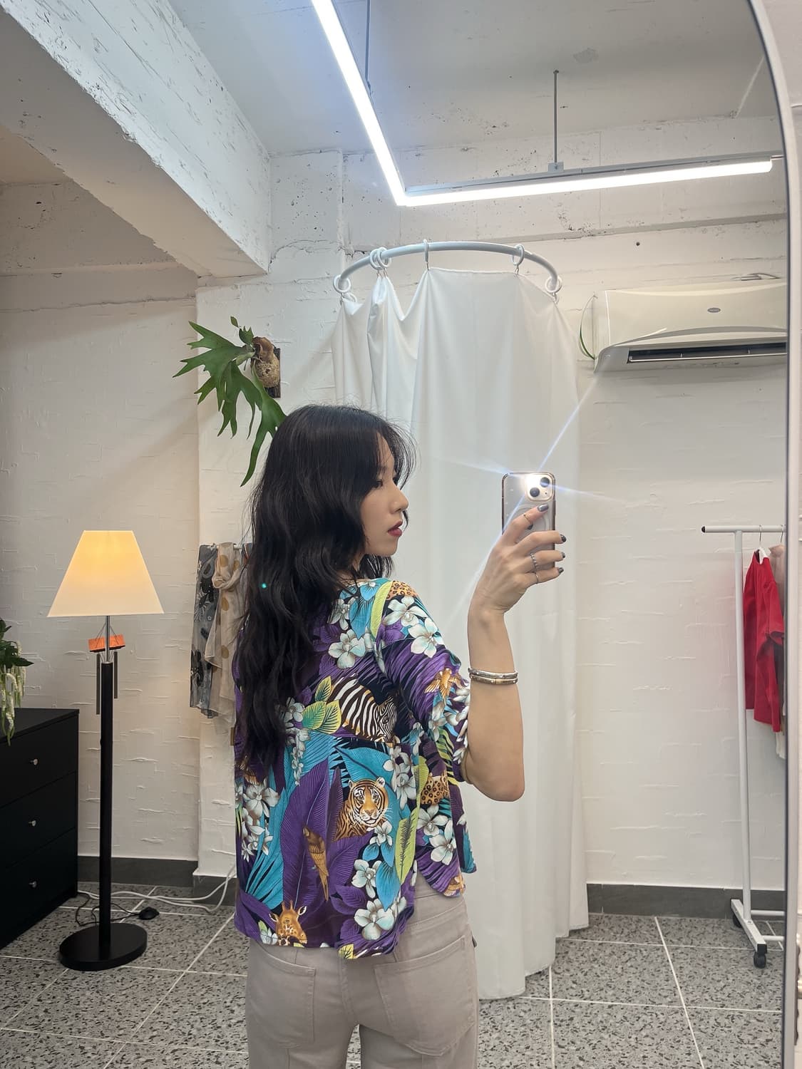 애니멀 프린팅 리본 티셔츠 상품이미지2
