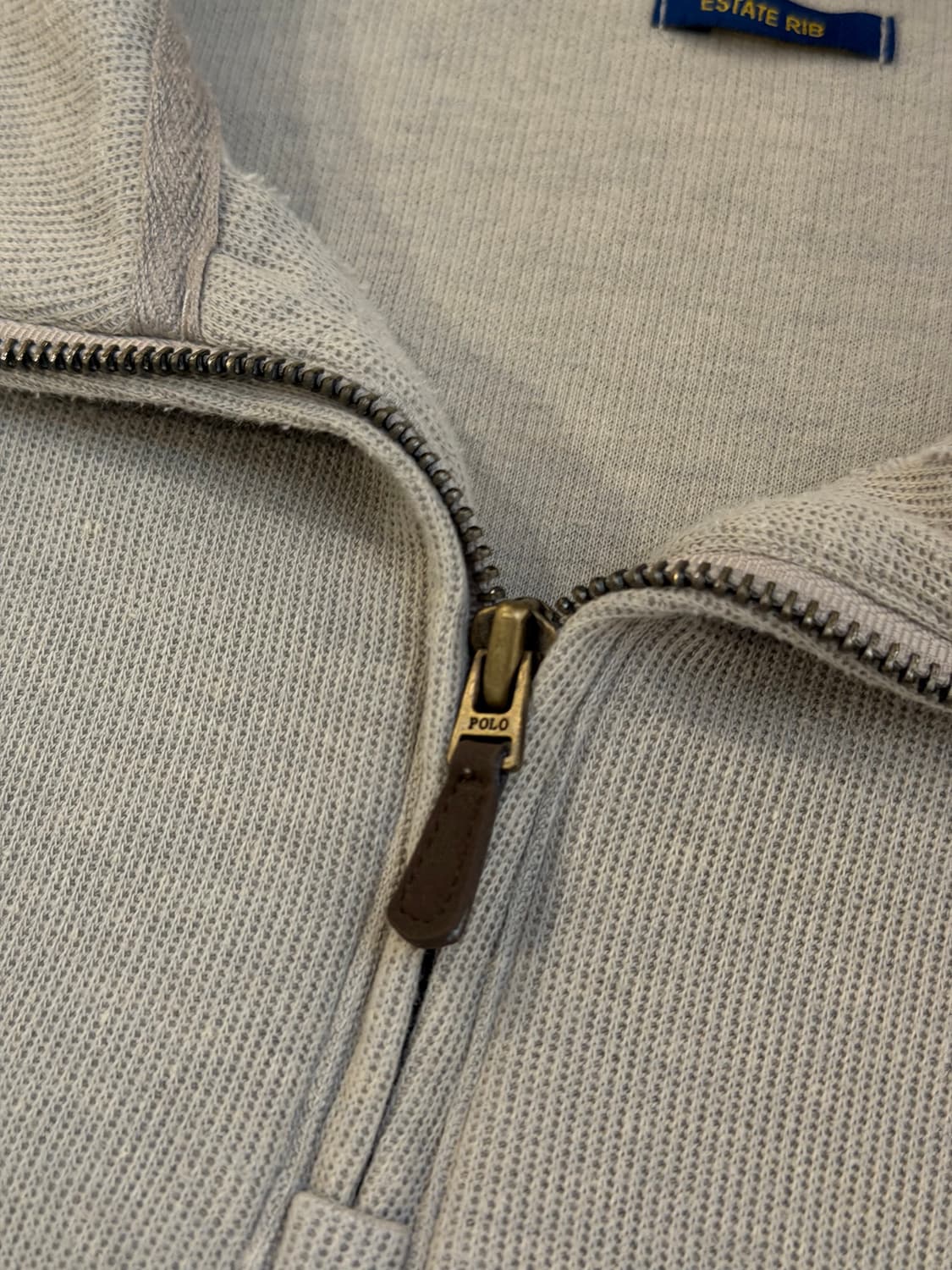 폴로 랄프로렌 반집업 와플 코튼 니트 베이지 상품이미지3