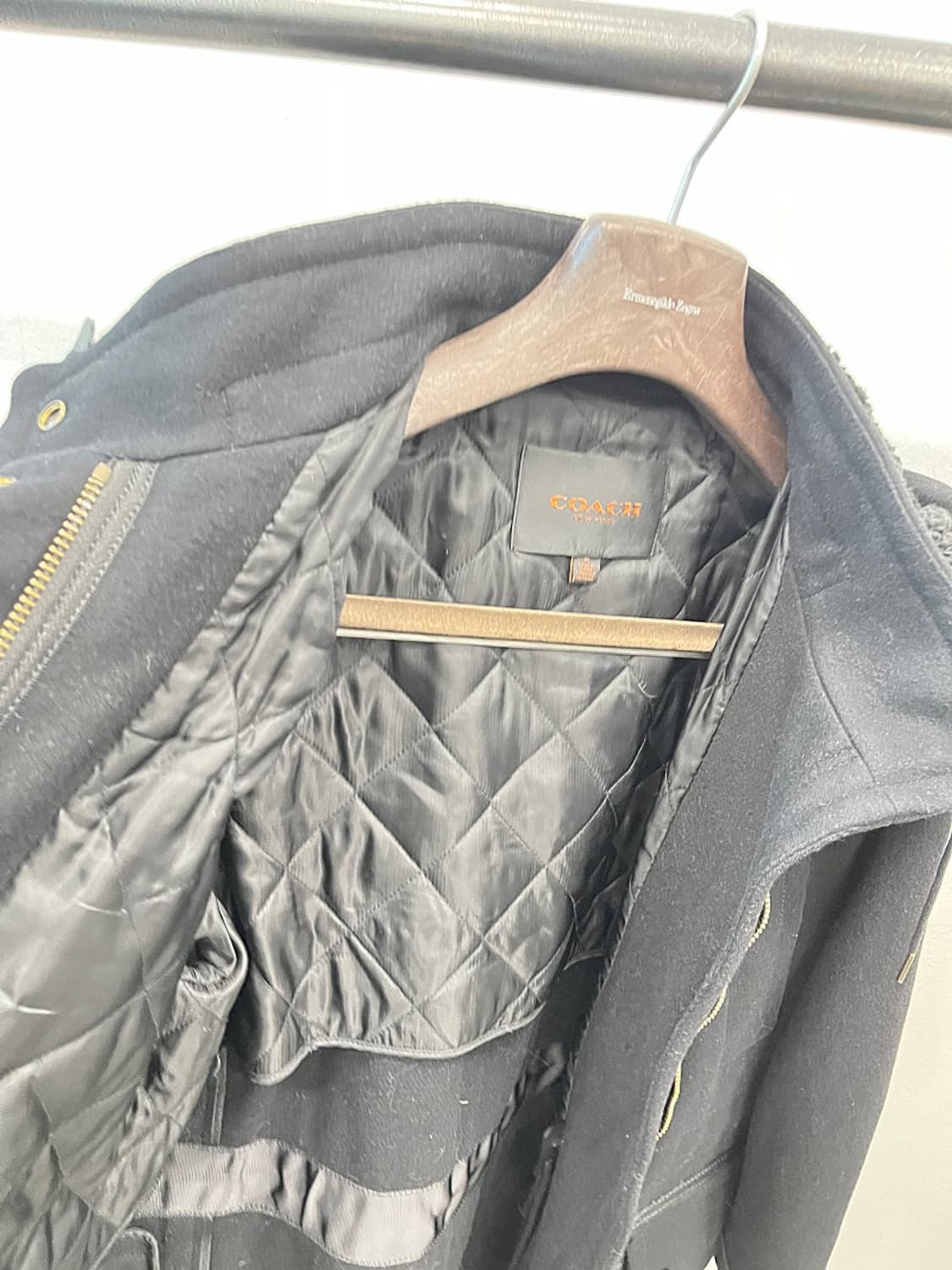 여) 코치 시어링 후드 울코트  상품이미지9