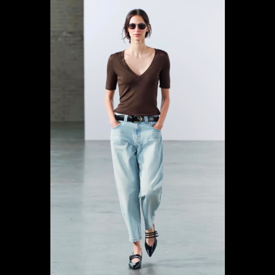 zara 자라 ZW 컬렉션 배럴 크롭 미드라이즈 팬츠 (새상품) 상품이미지9