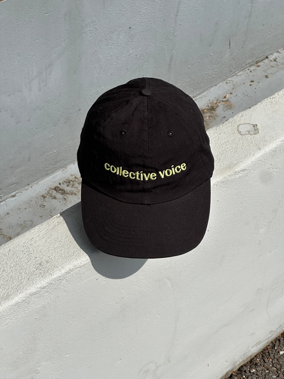 [F] colletive voice 로고 빈티지 블랙 볼캡 모자 상품이미지1