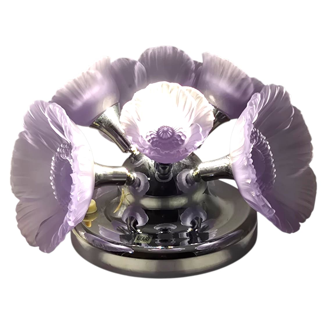 70s 호야 크리스탈 불투명 바람꽃 퍼플 조명 상품이미지2