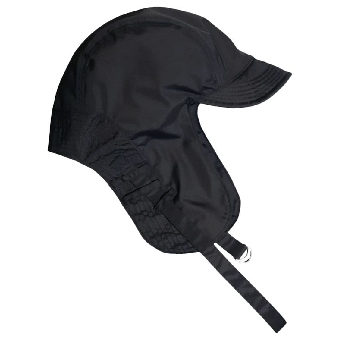 나일론 올블랙 트래퍼 테크 이어플랩 캡 모자  상품이미지3