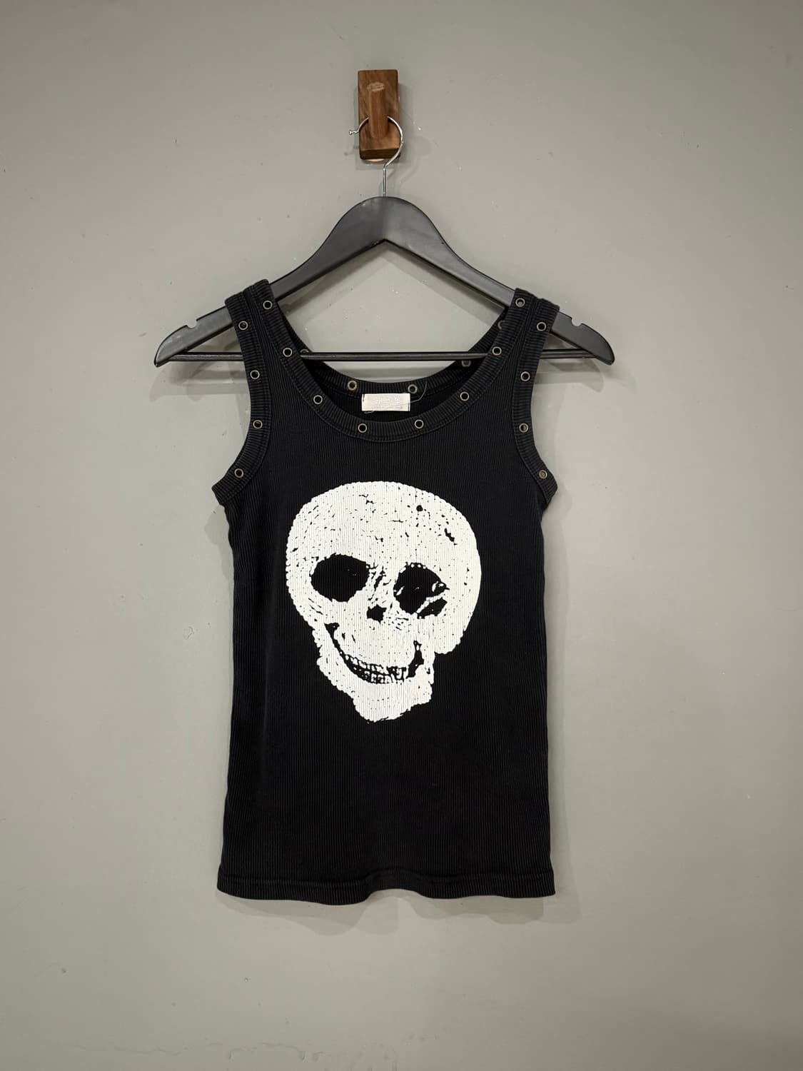 eyelet hole skull printing sleeveless 상품이미지4