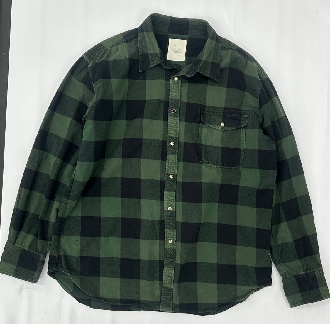 재팬 빈티지 시티보이 깅엄 체크 오버핏 셔츠 아메카지  상품이미지2