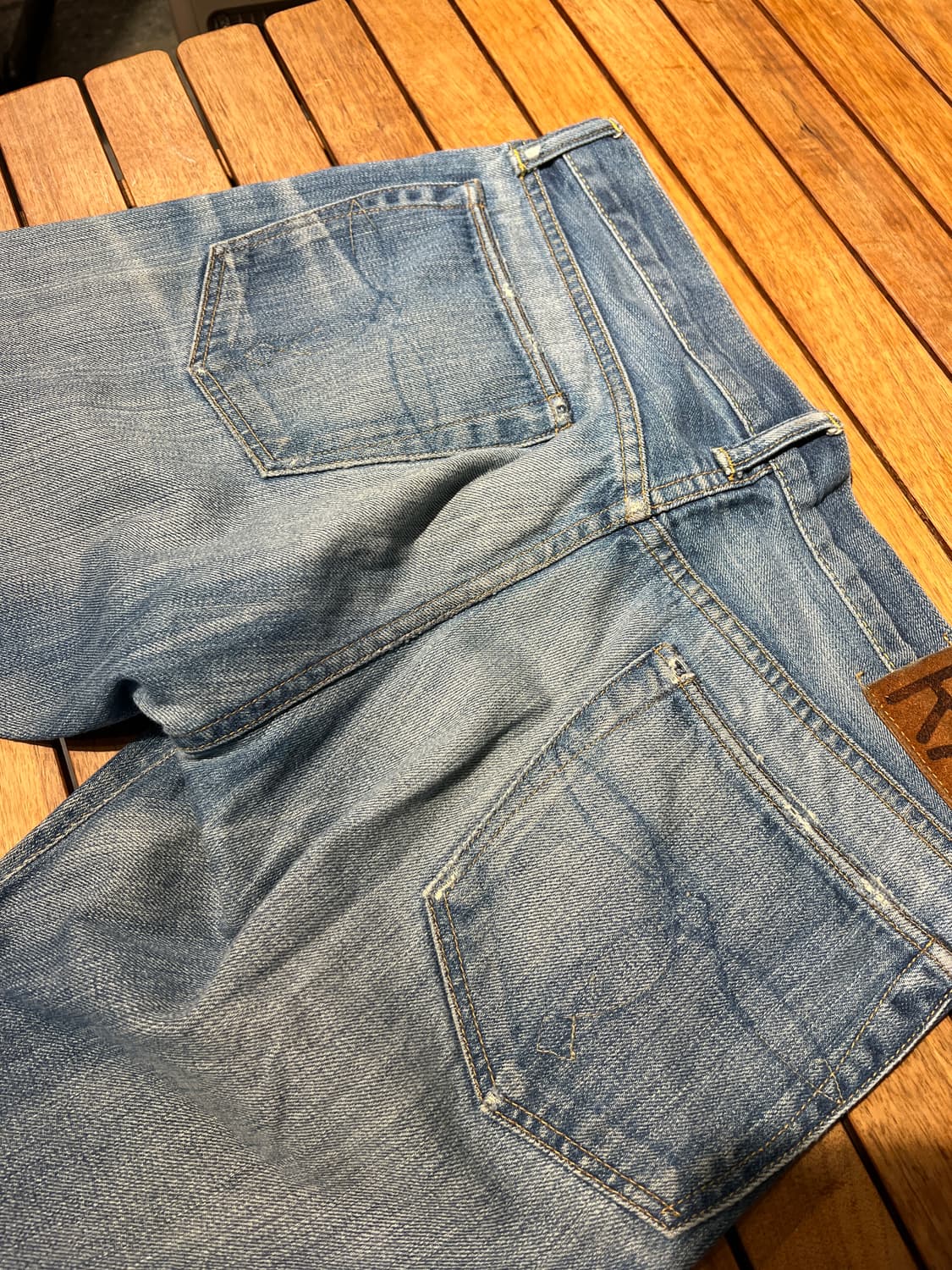 Rrl 초기형 메이드인 USA 디스트로이드 (디스트레스드) 데님 팬츠 상품이미지5